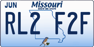 MO license plate RL2F2F