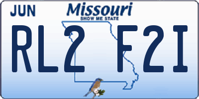 MO license plate RL2F2I