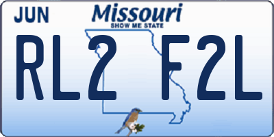 MO license plate RL2F2L