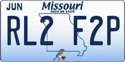 MO license plate RL2F2P