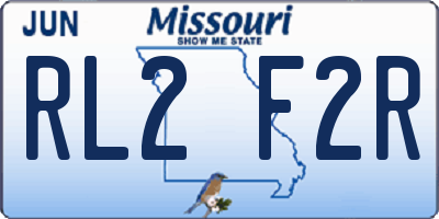 MO license plate RL2F2R