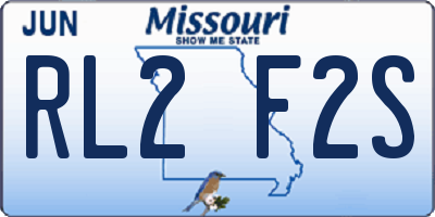 MO license plate RL2F2S