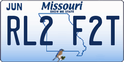 MO license plate RL2F2T