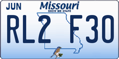 MO license plate RL2F3O