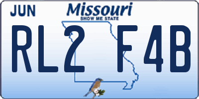 MO license plate RL2F4B