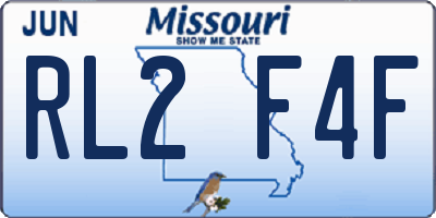 MO license plate RL2F4F