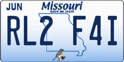 MO license plate RL2F4I