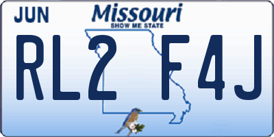 MO license plate RL2F4J