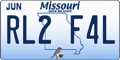 MO license plate RL2F4L