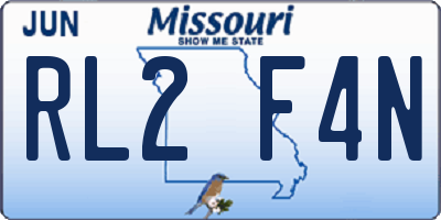 MO license plate RL2F4N