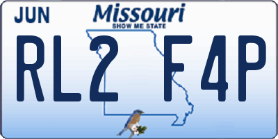 MO license plate RL2F4P