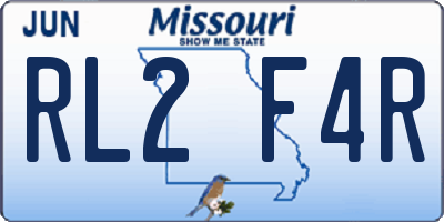 MO license plate RL2F4R