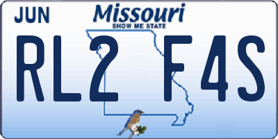 MO license plate RL2F4S