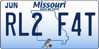 MO license plate RL2F4T
