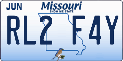 MO license plate RL2F4Y