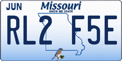 MO license plate RL2F5E