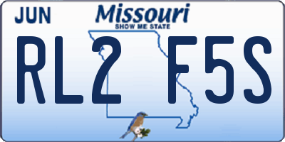 MO license plate RL2F5S