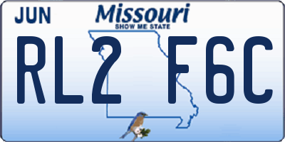 MO license plate RL2F6C