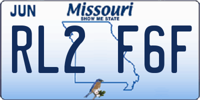 MO license plate RL2F6F