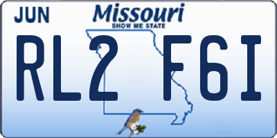 MO license plate RL2F6I