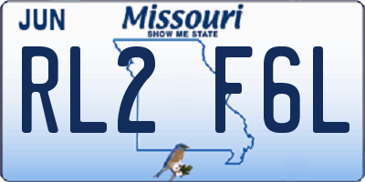 MO license plate RL2F6L