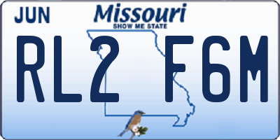 MO license plate RL2F6M