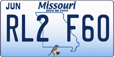 MO license plate RL2F6O