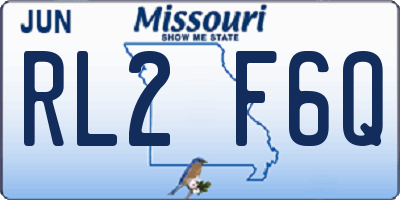 MO license plate RL2F6Q