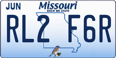 MO license plate RL2F6R