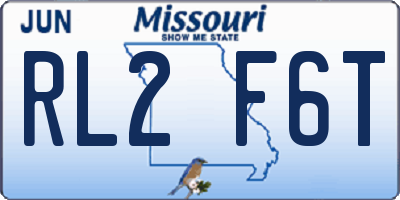 MO license plate RL2F6T