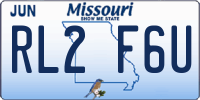 MO license plate RL2F6U