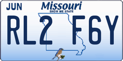 MO license plate RL2F6Y