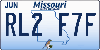 MO license plate RL2F7F