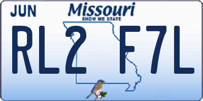 MO license plate RL2F7L