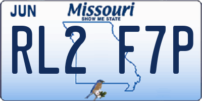 MO license plate RL2F7P