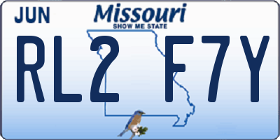 MO license plate RL2F7Y
