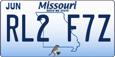 MO license plate RL2F7Z