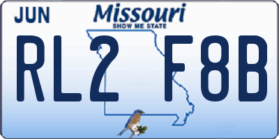 MO license plate RL2F8B