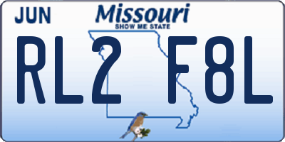 MO license plate RL2F8L