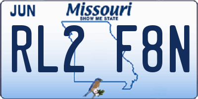 MO license plate RL2F8N