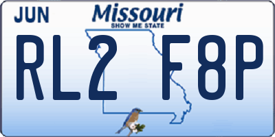 MO license plate RL2F8P