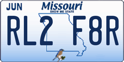 MO license plate RL2F8R