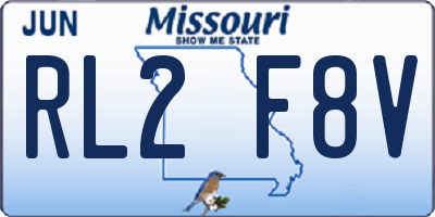MO license plate RL2F8V