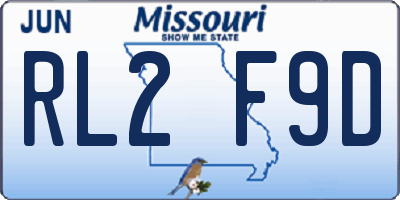 MO license plate RL2F9D