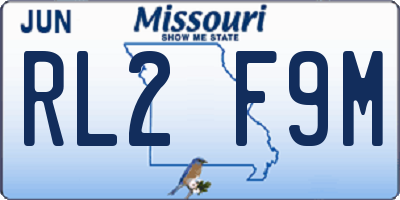 MO license plate RL2F9M