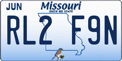 MO license plate RL2F9N