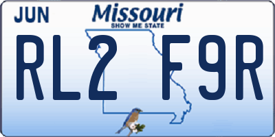 MO license plate RL2F9R