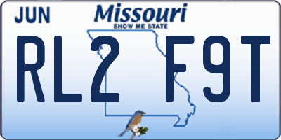 MO license plate RL2F9T