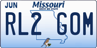 MO license plate RL2G0M