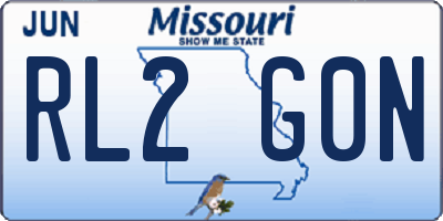MO license plate RL2G0N